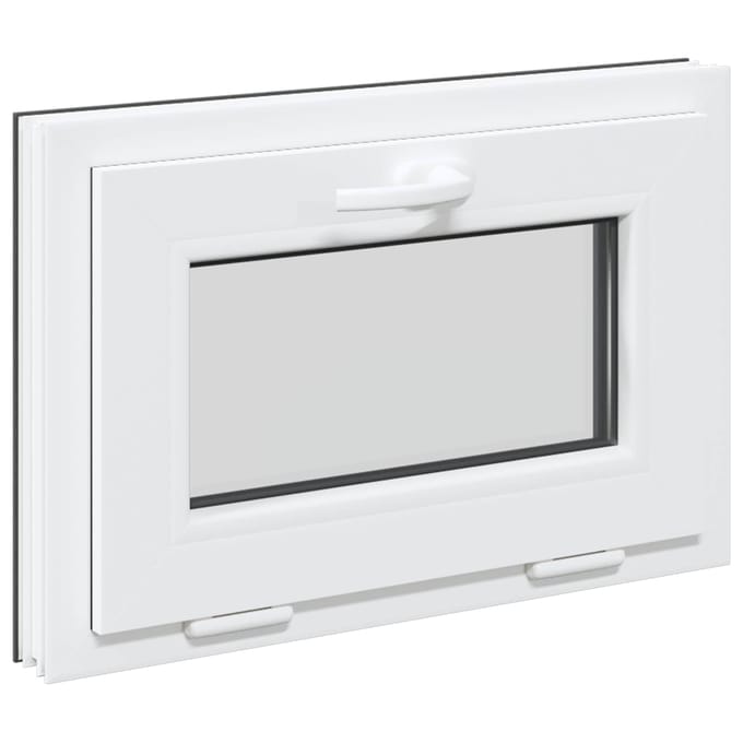 vidaXL - Kleur - binnenkant - kelderraam - Wit - RISOR - 60 - x - 40 - cm