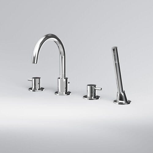 Steinberg 100 - Badrand combinatie, 4-gats installatie, chroom 100 2400