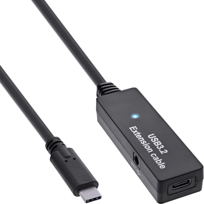InLine USB-C actieve verlengkabel | USB3.0 5 Gbps | 5 meter
