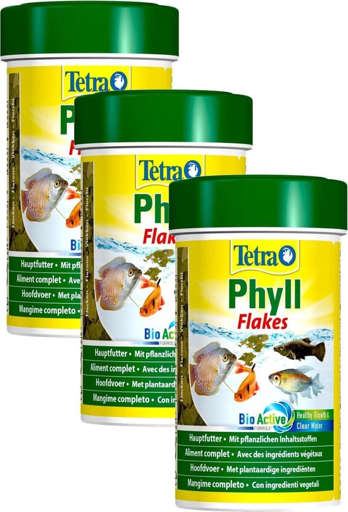 Tetra Phyll Visvoer Vlokken - Vissenvoer - 3 x 100 ml
