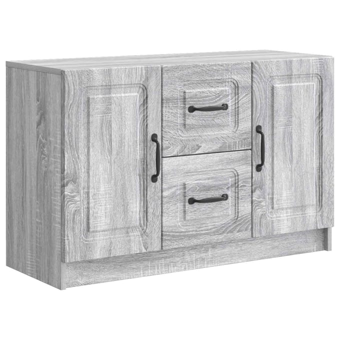 vidaXL - Dressoir - Grijs - sonoma - 89 - x - 34,5 - x - 57 - cm - Bewerkt - hout