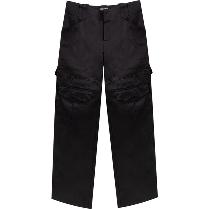 Vrachtbroeken in Black Viscose Tom Ford