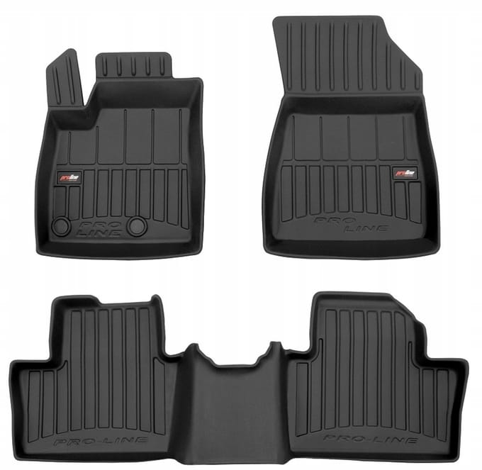 FROGUM – 3D Rubber Vloermatten voor RENAULT AUSTRAL (vanaf 2022) – Set van 3 – TPE – Hoge rand 6 cm – Organizer
