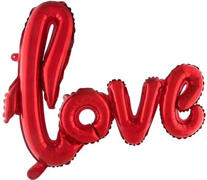 FOLIEBALLON 40" LOVE (100cm) rood