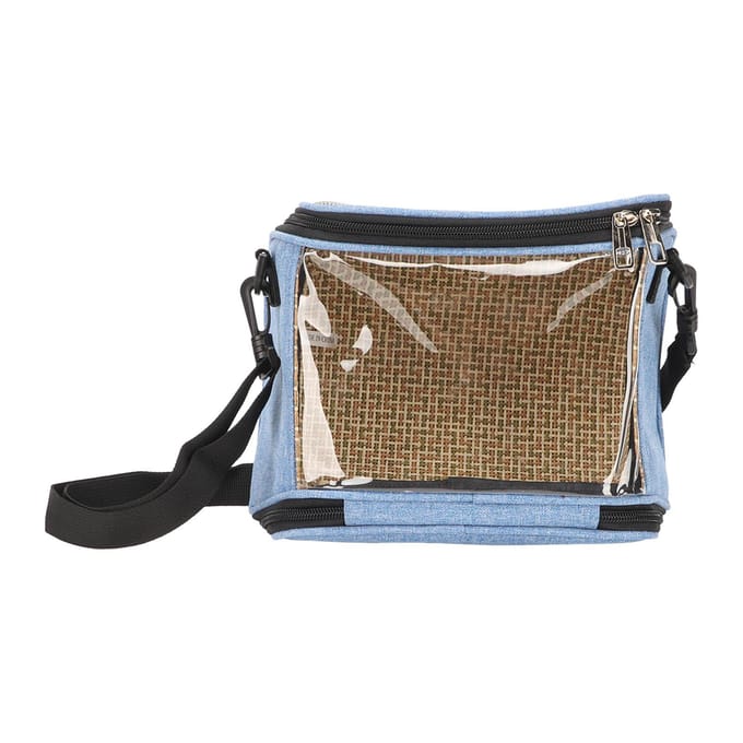 Sac de Transport pour Oiseaux Transparent Portable Léger Respirant Cage de Voyage pour Perroquets Calopsittes Perruches Petits Oiseaux bleu