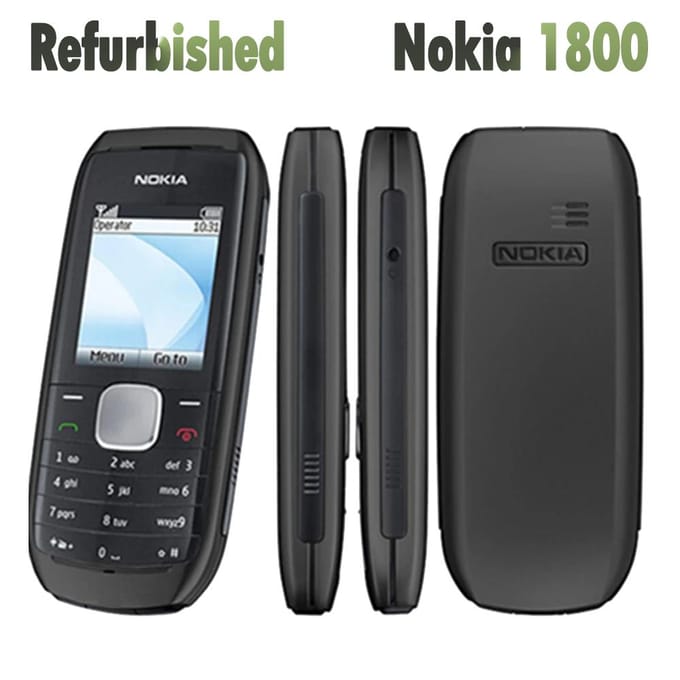Gerenoveerde Nokia Originele Nokia 1800 mobiele telefoon Simple set zwart