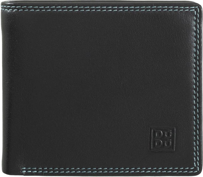 DuDu Tullio Portemonnee Leder 10.5 cm - Unisex - Horizontaal - schwarz