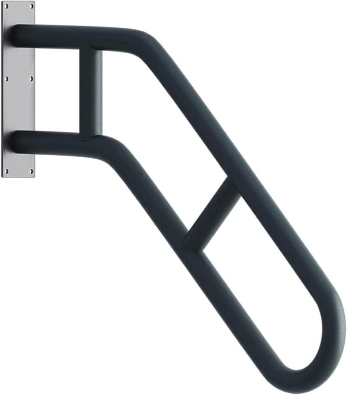 Trapleuning - Wandbeugel - Veilig Traplopen - U-vormig Design - 37 cm - Zwart