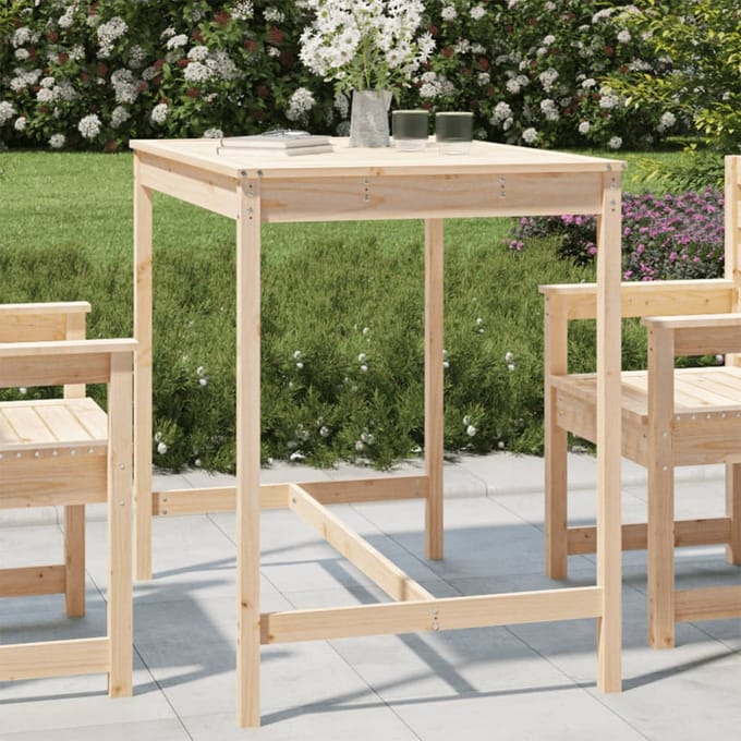vidaXL - Tuintafel - 121x82,5x110 - cm - massief - grenenhout