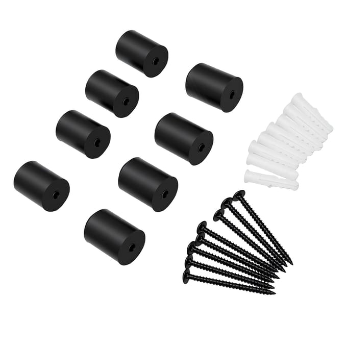 8 stuks Snowboard Wandmontage Clips Rubber Verticale Ski Opberg Display Rek voor Kamer Garage black