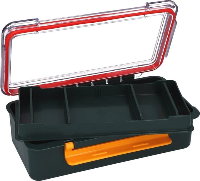 Tacklebox 21 x 12 x 6 cm – Visdoos met Vakverdeling – Transparant Deksel – Mikado