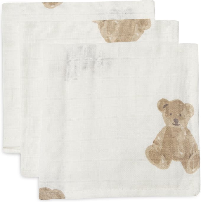 Jollein Monddoekje Hydrofiel Teddy Bear - 3 Stuks