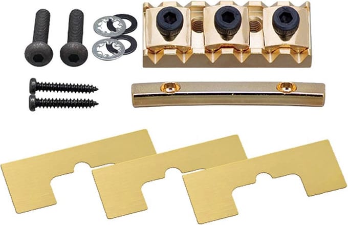 Gotoh GHL-1GG Locking Nut - 43mm, Goud, Voor Door-Neck Gitaren