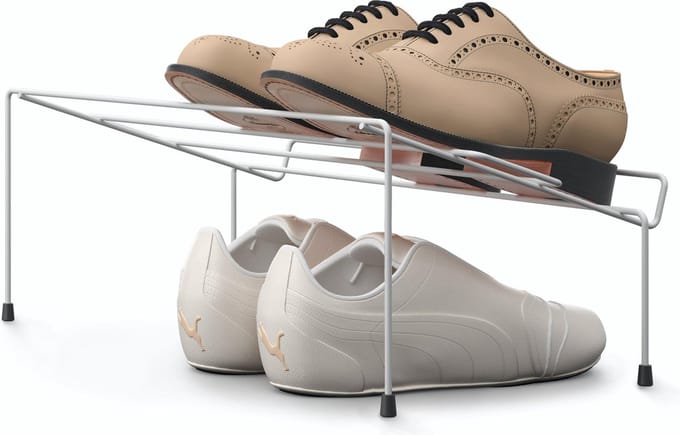 Metaltex - Set van 2 schoenenrekken - Cipok 2 - Wit - 8 paar schoenen