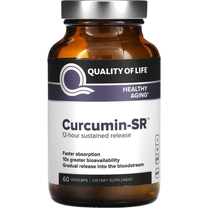 Kwaliteit van Leven, Curcumine-SR, 60 Veggie Capsules