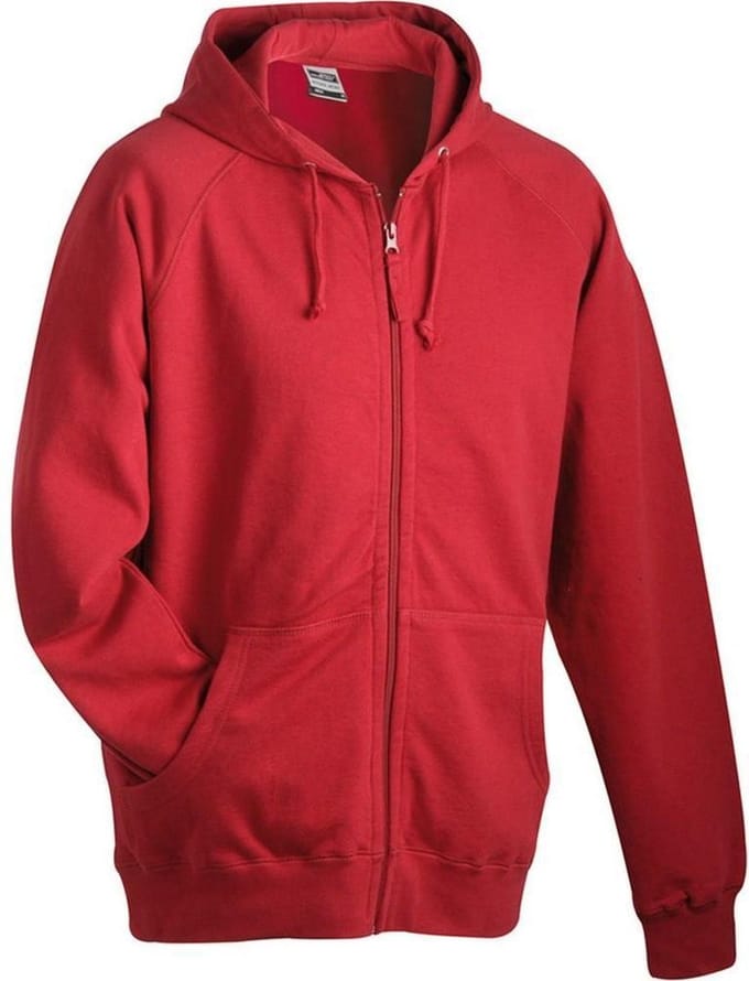 James and Nicholson Unisex Hooded Jacket (Bourgondië)