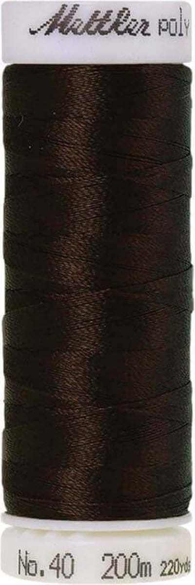 AMANN POLYSHEEN NAAI-BORDUURGAREN, COL-1366 BRUIN, 200M, PER STUK.