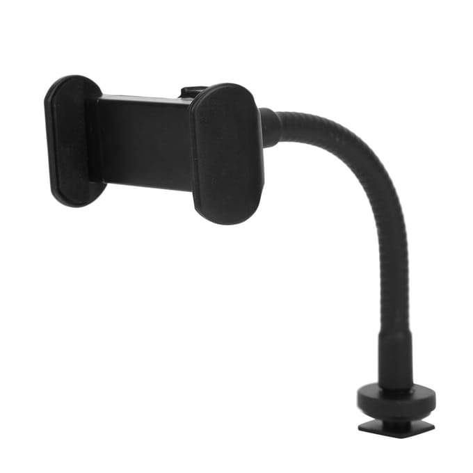 Draagbare Slang Telefoonclip Smartphone Live Uitzending Klem Houder Ringlicht Telefoonstandaard gray