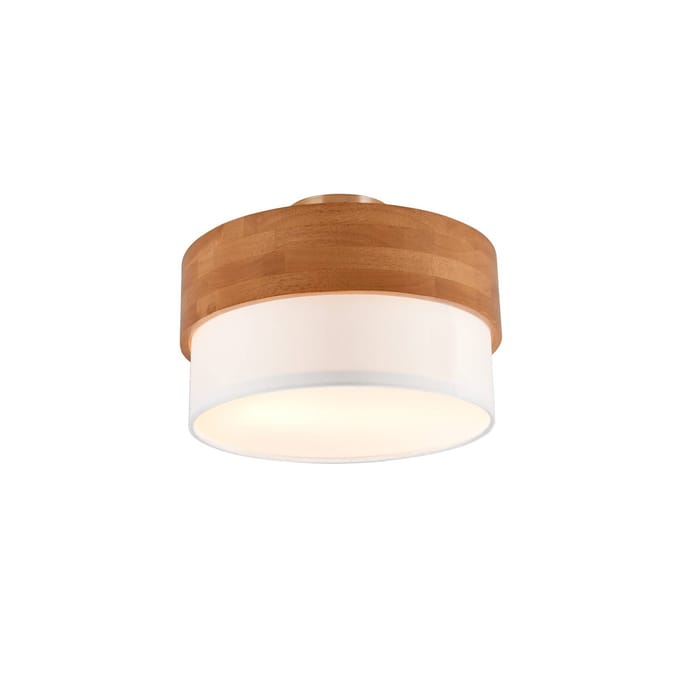 Trio Lighting Seasons plafondlamp, hout/wit Ø 30 cm