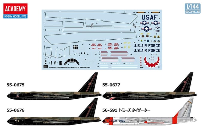 Academy Modelbouwpakket Militaire voertuigen - 12632 B-52D Stratofortress Plane Plastic - 1:144 - Modelbouw