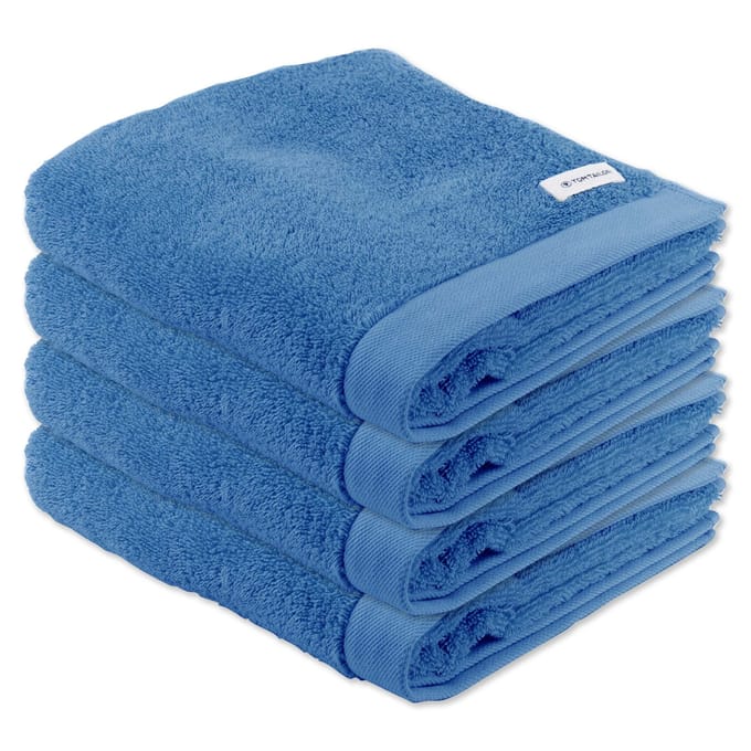 Tom Tailor Handdoek Color Bath Towel Een maat, 50x100 Verpakking van 4