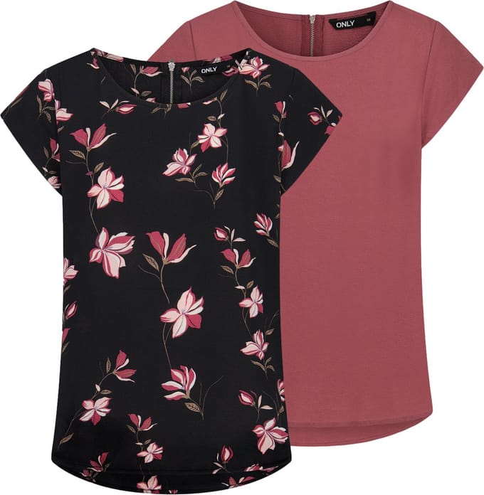 ONLY - ONLVIC LIFE S/S MIX TOP 2PK PTM - Meisjes - Blouses