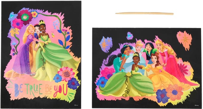 Disney Princess Kraskunst Poster - 26 x 19.5 cm - 2 Stuks