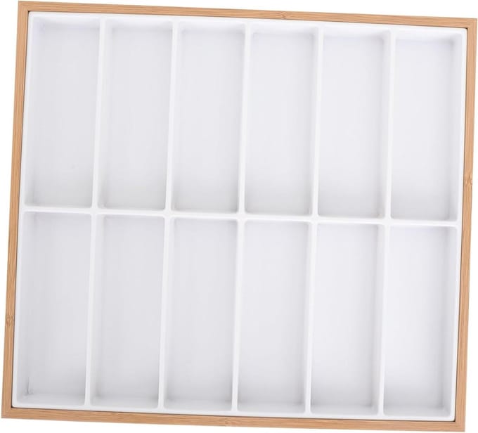 Display Lade - Brillenhouder Sieradenbakje - Collectie Presenteren - 12 Sleuven - 398 cm - Wit