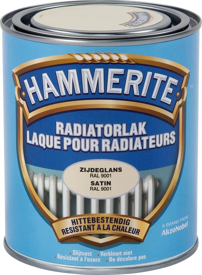 Hammerite Radiatorlak - Satin - RAL9001 - 0.75 L