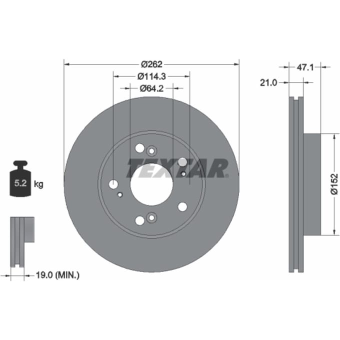 Remschijf PRO TEXTAR 92175803, 1 stuk