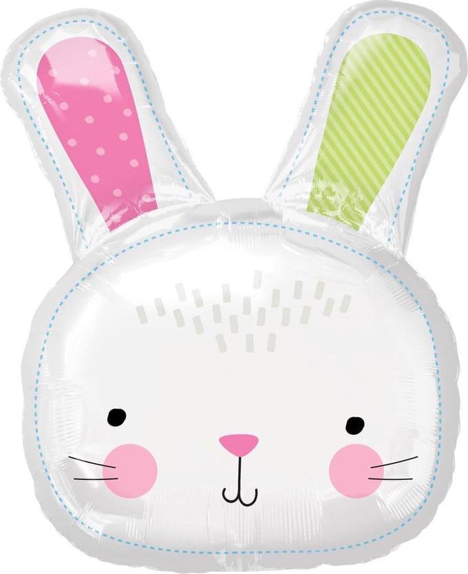 Amscan Folieballon Happy Bunny Junior 60 X 71 Cm Wit