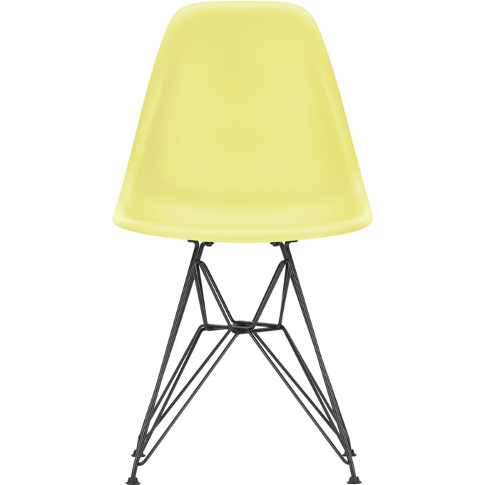 Vitra DSR Eames Plastic Side Chair - citron RE - basic dark gepoedercoat