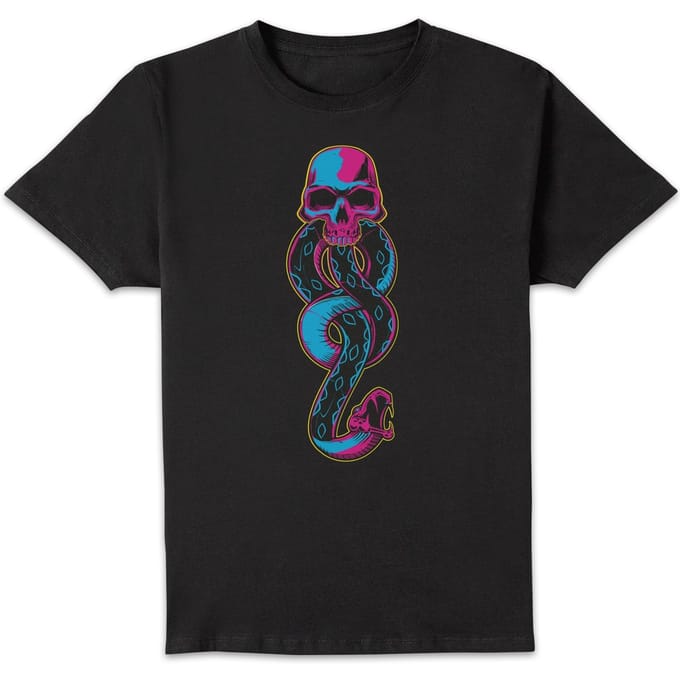 Harry Potter Dark Mark Neon t-shirt - Zwart - S