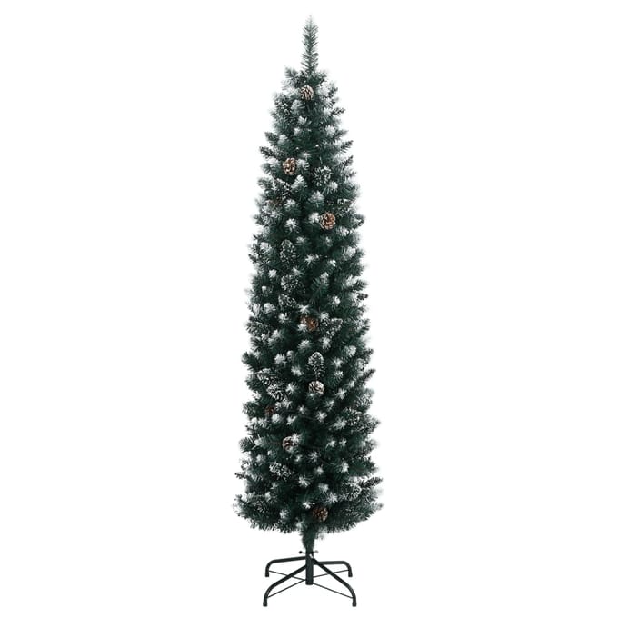 vidaXL - Kunstkerstboom - smal - met - 150 - LED's - 120 - cm