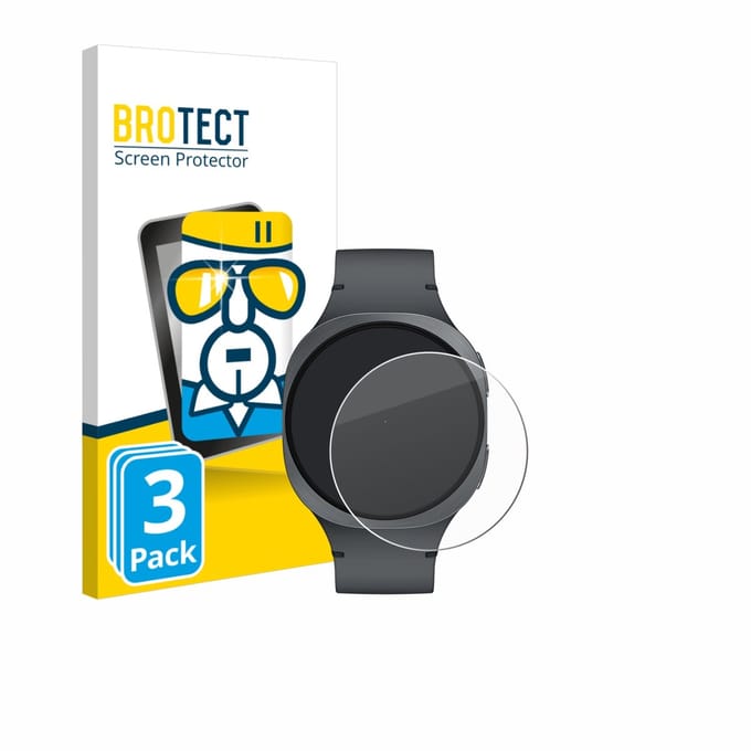 BROTECT - Glas Screenprotector voor Samsung Galaxy Watch 8 (40 mm) - Gehard Beschermglas 9H 3 Stuks