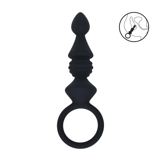 Levelz - Geribbelde siliconen Butt Plug met Ring