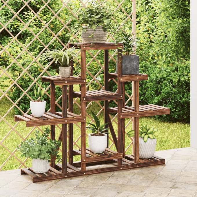 vidaXL - Bloemenstandaard - 110x25x96 - cm - massief - vurenhout