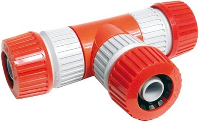 Talen Tools - Tuinslang T-vertakking - ø 12-18mm - 3 slanghouders - pvc