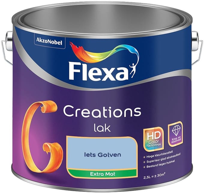 Flexa - Creations Lak Extra Mat - Iets Golven - Mengverf - 2,5 L