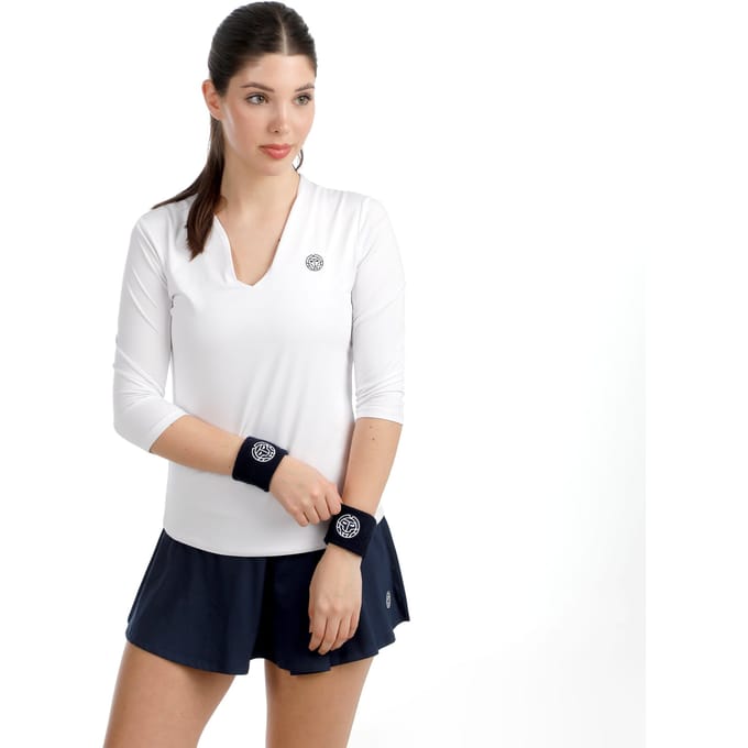 BIDI BADU Crew 2.0 V-Neck Longsleeve Dames-wit