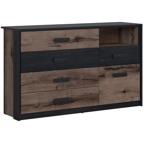 Petits-Meubles Romane Houten 5-lade 1-deurs commode