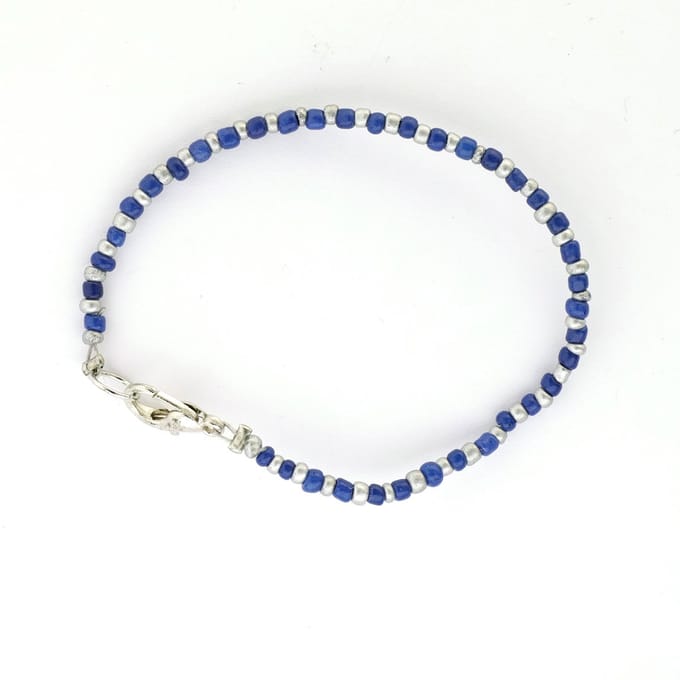 Armbandje voor de allerkleinsten - blauw, zilver
