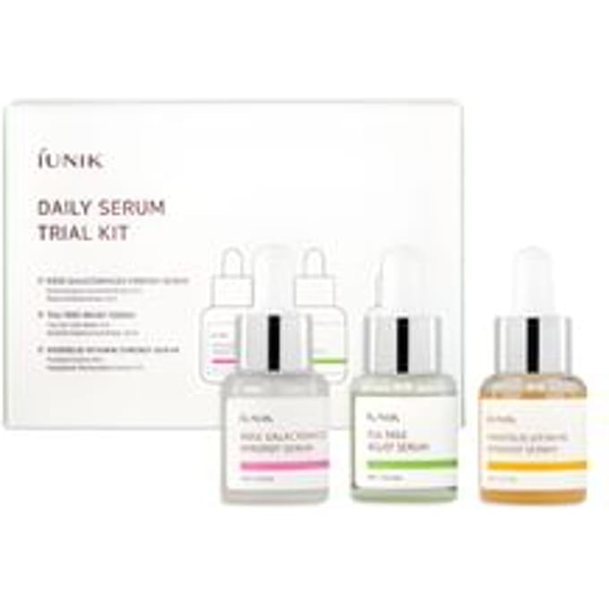 iUNIK, kit d'essai de sérum quotidien, set de 3 pièces white