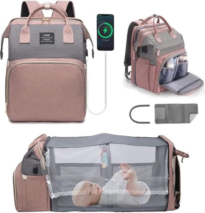 Multifunctionele Luierrugzak met Aankleedkussen voor Baby's en Kinderen