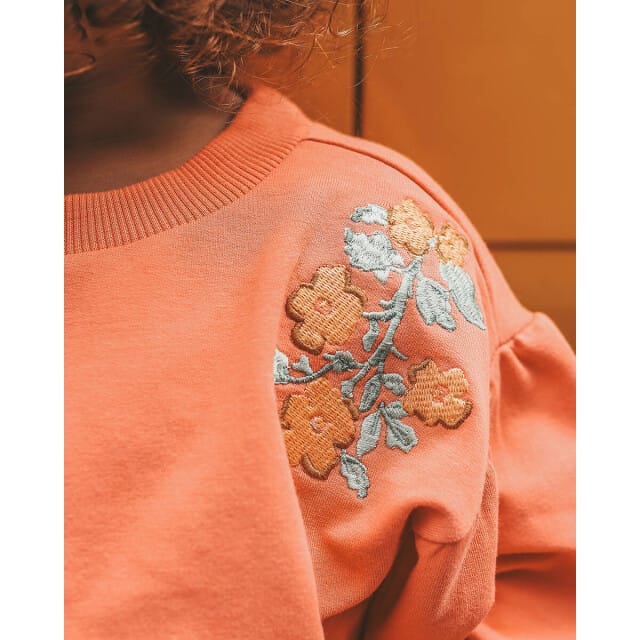 Your Wishes - Floral Oversized Sweater - Burnt Sienna - Maat 92