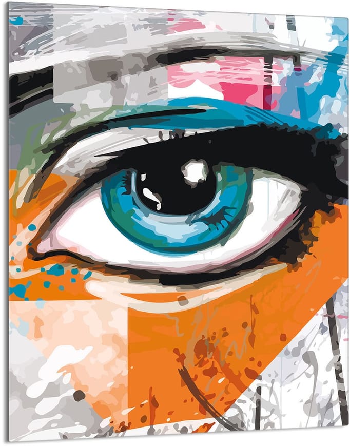 TMK ArtDeko - Snijplank - 40x52 - Glas - Oog Motief