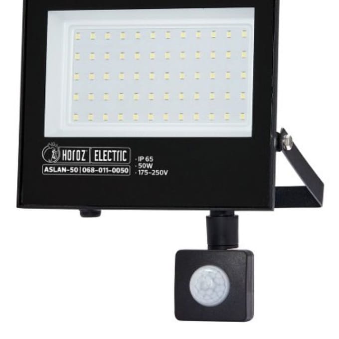Projecteur LED 50W 4000Lm avec détecteur PIR IP65 blanc