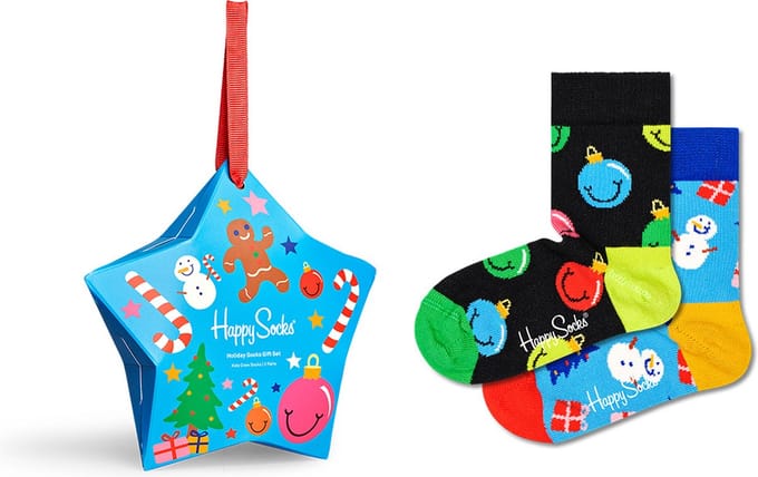 Happy Socks kids giftbox 2P sokken holiday multi