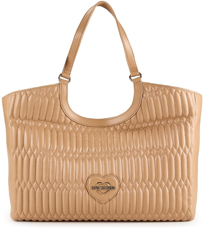 Love Moschino Bubbly Love Shopper Tas 38 cm - 15 L - beige
