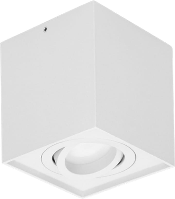 CAROLIN Plafondlamp - Wandlamp binnen - Vierkante opbouwspot met Richtbare lichtbron - GU10- Wit
